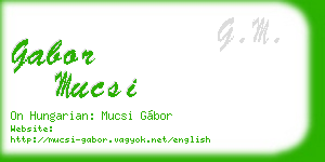 gabor mucsi business card